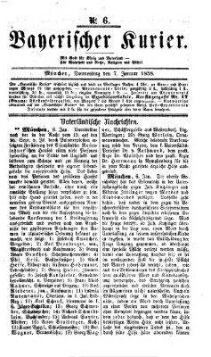 Bayerischer Kurier Donnerstag 7. Januar 1858