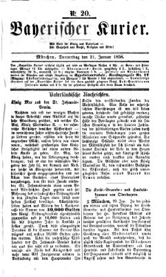 Bayerischer Kurier Donnerstag 21. Januar 1858