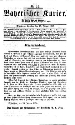 Bayerischer Kurier Samstag 23. Januar 1858