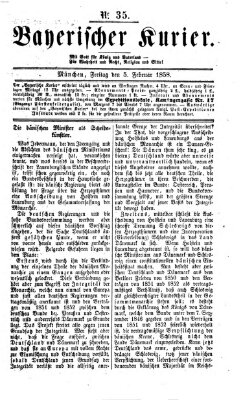 Bayerischer Kurier Freitag 5. Februar 1858