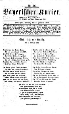 Bayerischer Kurier Samstag 6. Februar 1858