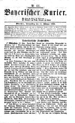 Bayerischer Kurier Donnerstag 11. Februar 1858