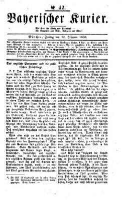 Bayerischer Kurier Freitag 12. Februar 1858