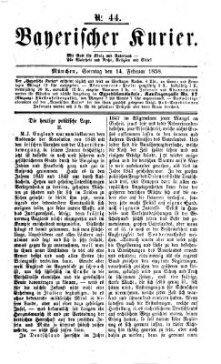 Bayerischer Kurier Sonntag 14. Februar 1858