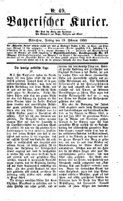 Bayerischer Kurier Freitag 19. Februar 1858