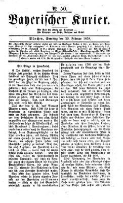 Bayerischer Kurier Samstag 20. Februar 1858