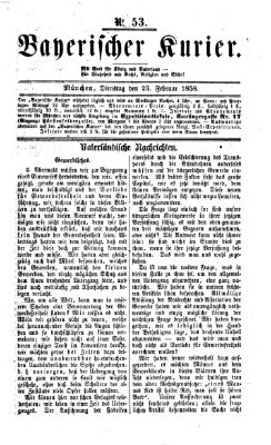 Bayerischer Kurier Dienstag 23. Februar 1858