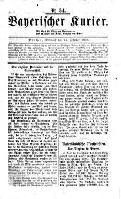 Bayerischer Kurier Mittwoch 24. Februar 1858