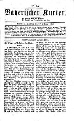 Bayerischer Kurier Samstag 27. Februar 1858