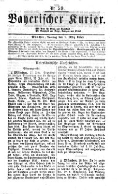 Bayerischer Kurier Montag 1. März 1858