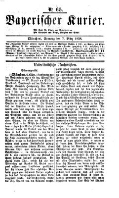 Bayerischer Kurier Sonntag 7. März 1858