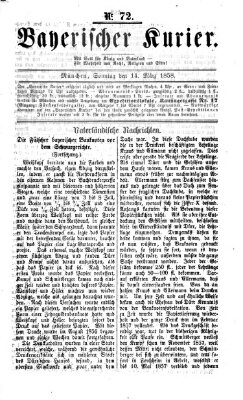 Bayerischer Kurier Sonntag 14. März 1858