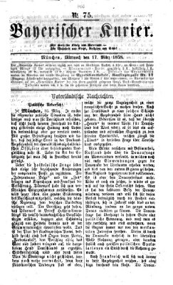 Bayerischer Kurier Mittwoch 17. März 1858