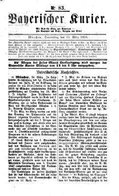 Bayerischer Kurier Donnerstag 25. März 1858