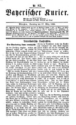 Bayerischer Kurier Samstag 27. März 1858