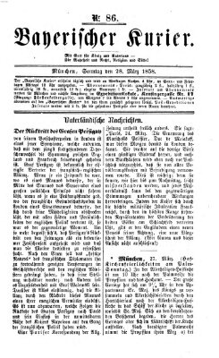 Bayerischer Kurier Sonntag 28. März 1858