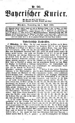 Bayerischer Kurier Donnerstag 1. April 1858