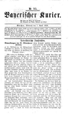 Bayerischer Kurier Mittwoch 7. April 1858