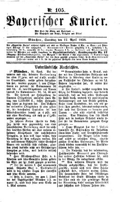 Bayerischer Kurier Samstag 17. April 1858