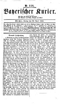 Bayerischer Kurier Freitag 30. April 1858