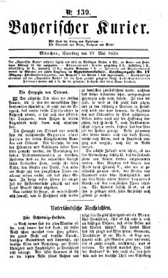 Bayerischer Kurier Samstag 22. Mai 1858