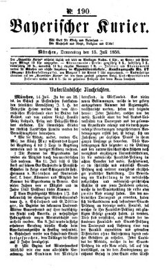 Bayerischer Kurier Donnerstag 15. Juli 1858