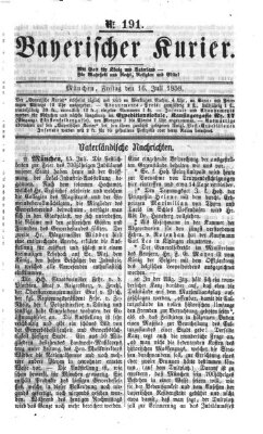 Bayerischer Kurier Freitag 16. Juli 1858