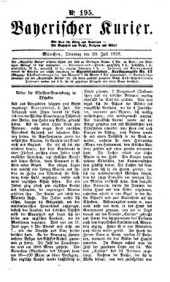 Bayerischer Kurier Dienstag 20. Juli 1858