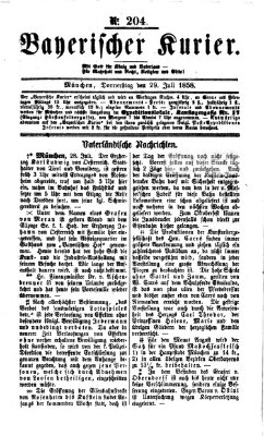 Bayerischer Kurier Donnerstag 29. Juli 1858