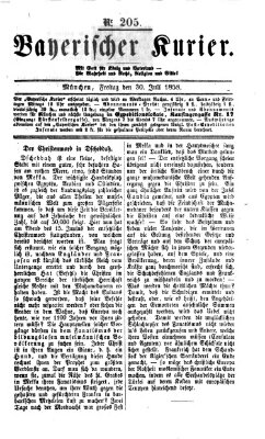 Bayerischer Kurier Freitag 30. Juli 1858