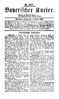 Bayerischer Kurier Montag 2. August 1858