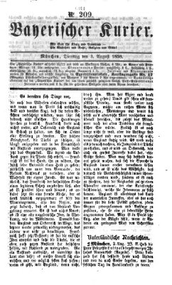 Bayerischer Kurier Dienstag 3. August 1858