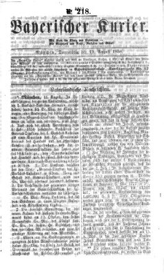 Bayerischer Kurier Donnerstag 12. August 1858