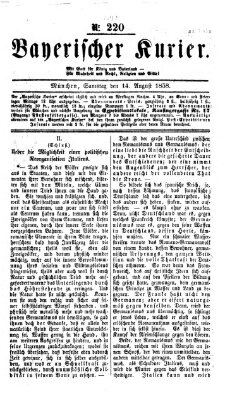 Bayerischer Kurier Samstag 14. August 1858