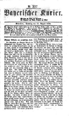 Bayerischer Kurier Samstag 21. August 1858