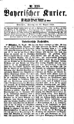 Bayerischer Kurier Sonntag 22. August 1858