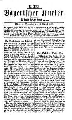 Bayerischer Kurier Donnerstag 26. August 1858