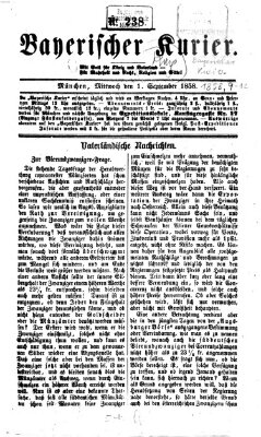 Bayerischer Kurier Mittwoch 1. September 1858