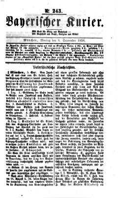 Bayerischer Kurier Montag 6. September 1858