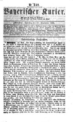 Bayerischer Kurier Samstag 11. September 1858