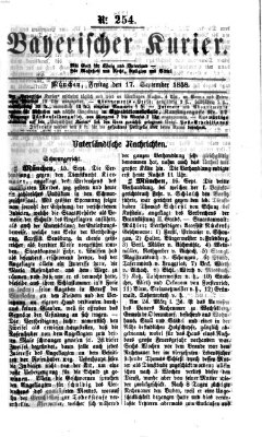 Bayerischer Kurier Freitag 17. September 1858