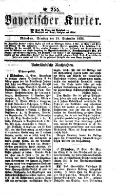 Bayerischer Kurier Samstag 18. September 1858