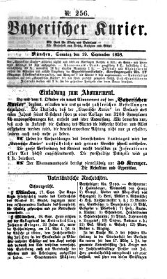 Bayerischer Kurier Sonntag 19. September 1858