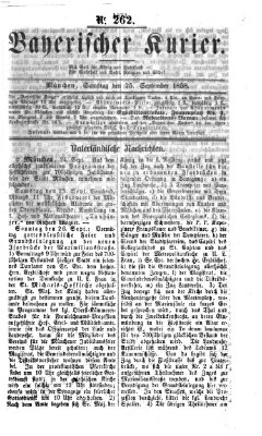 Bayerischer Kurier Samstag 25. September 1858