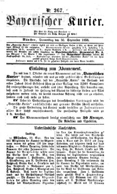 Bayerischer Kurier Donnerstag 30. September 1858