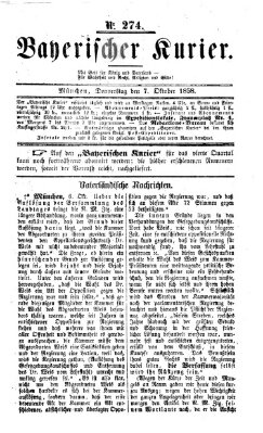 Bayerischer Kurier Donnerstag 7. Oktober 1858