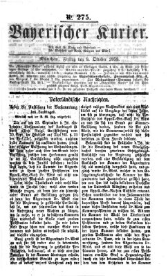 Bayerischer Kurier Freitag 8. Oktober 1858