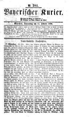 Bayerischer Kurier Donnerstag 14. Oktober 1858