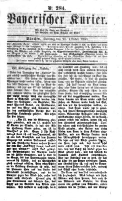 Bayerischer Kurier Sonntag 17. Oktober 1858