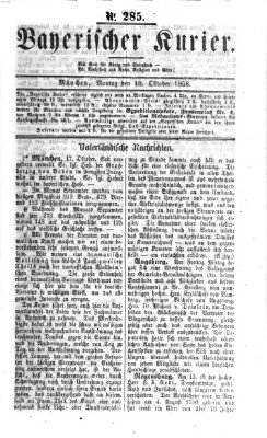 Bayerischer Kurier Montag 18. Oktober 1858